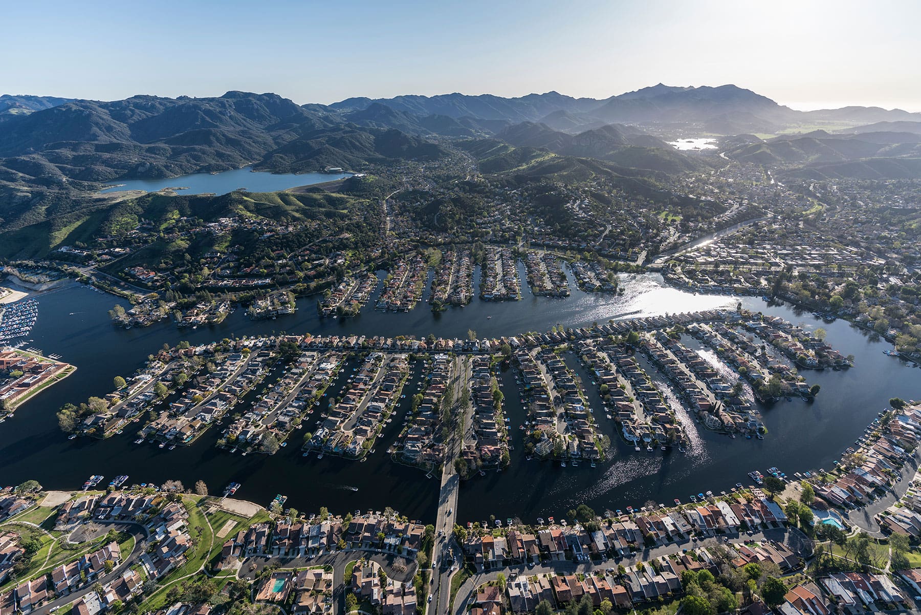 Areal view of Westlake-Village CA